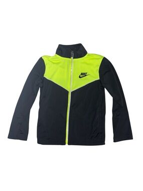 Nike Kids Color-Block Neon Green/Yellow And Black Track Jacket Boys Size 6
